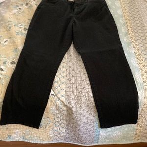 Women’s Christopher banks signature slimming black stretch denim pants. Size 16